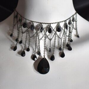 Premier Designs Victorian gothic chandelier drape necklace and earring set